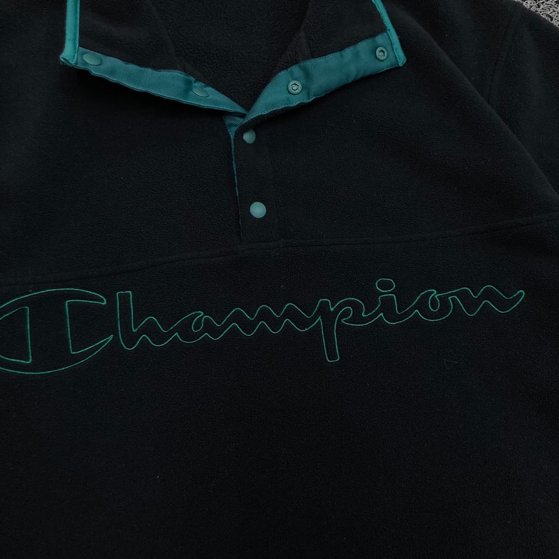 Champion  챔피온 자수 스팰로고 블랙 후리스 아 상품이미지2