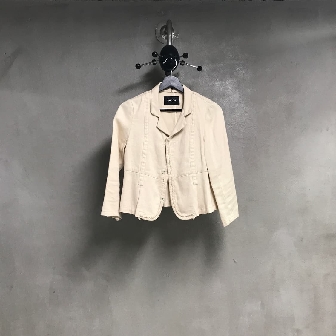 주카 아이보리 코튼 자켓 S(W) 상품이미지1