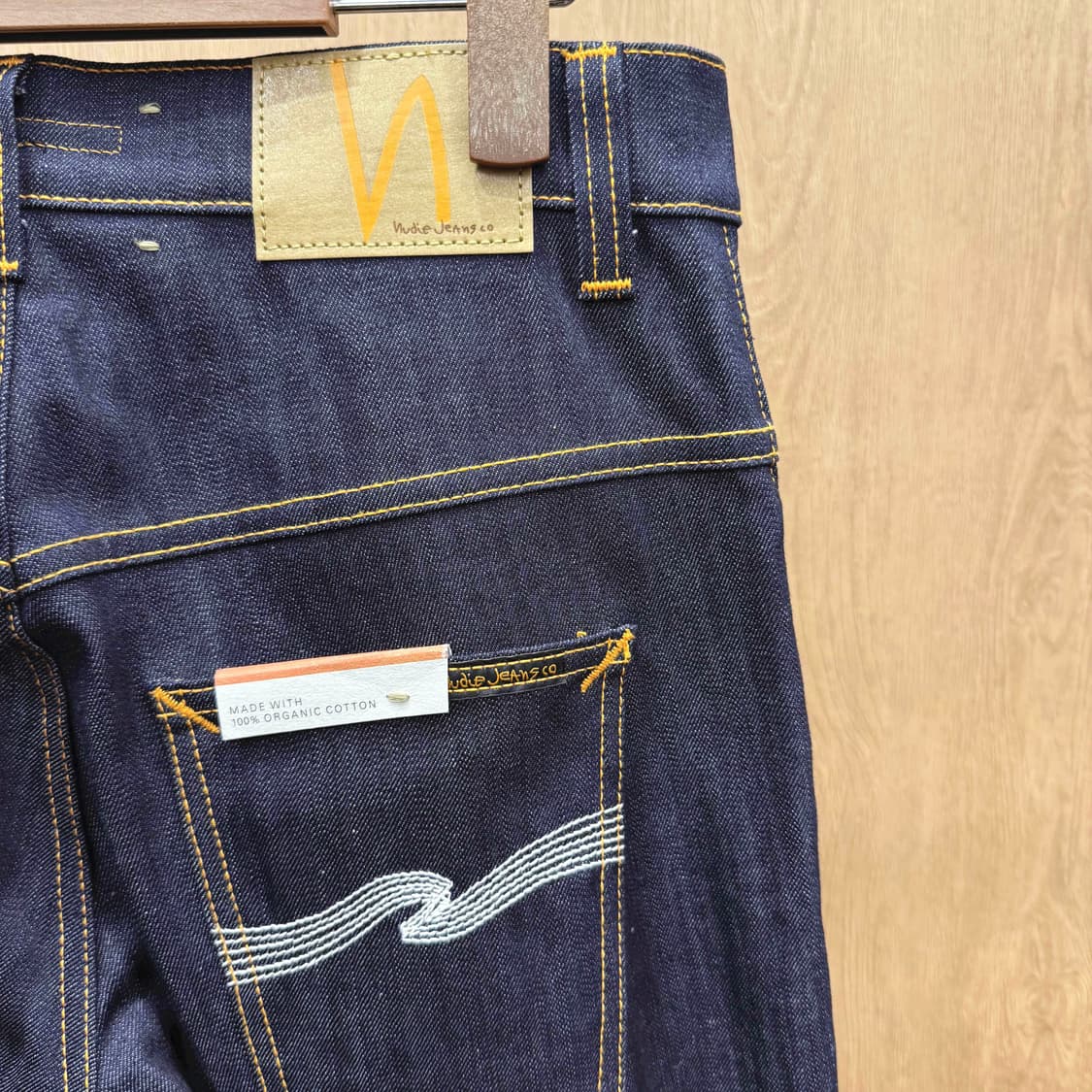 누디 진스 씬핀 데님 팬츠 워싱 오가닉 스크래치 다크 인디고 상품이미지6