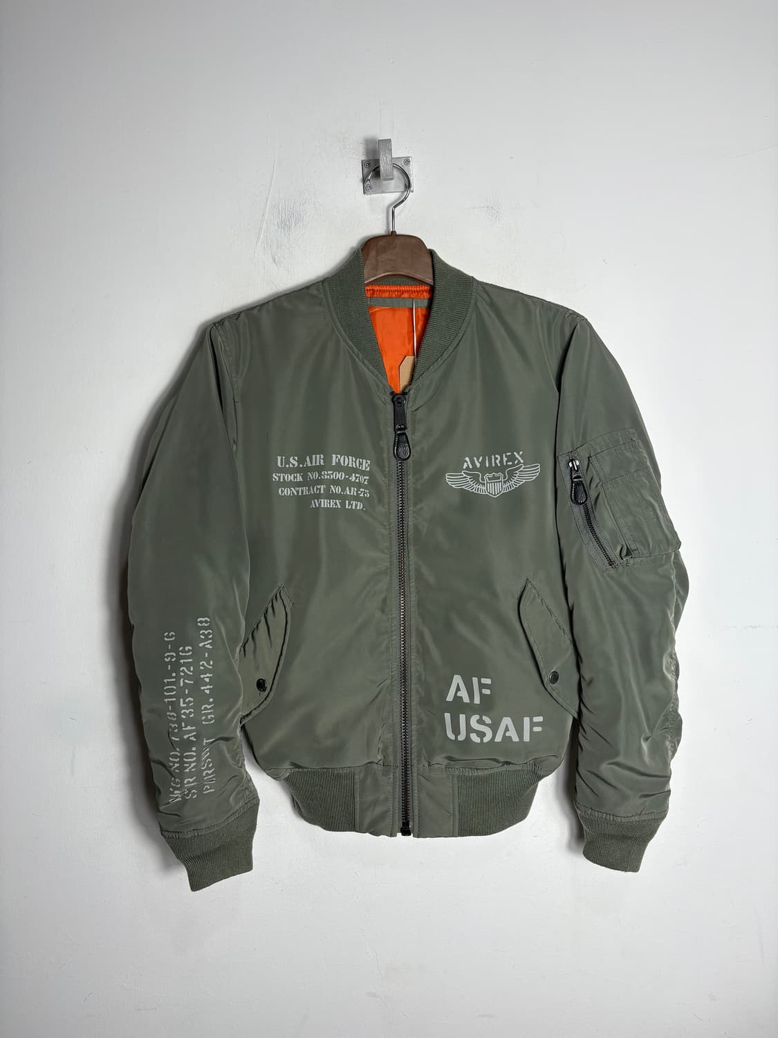 Avirex 아비렉스 ma-1 항공점퍼 카키 상품이미지1