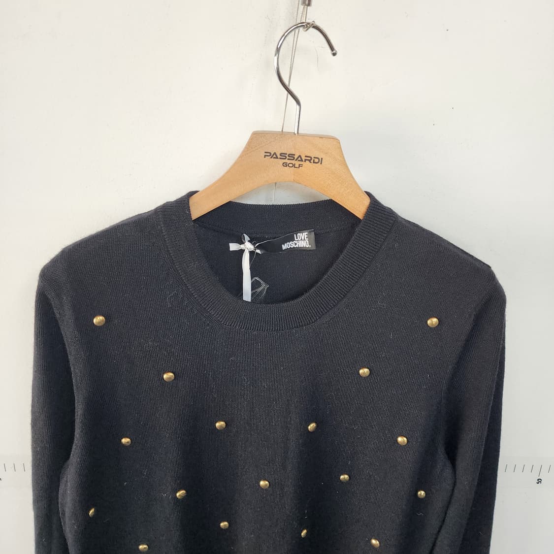 모스키노 블랙 금장 장식 니트 원피스 상품이미지2