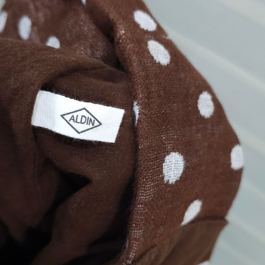 일본 ALDIN 도트무늬 린넨 토트백 상품이미지7