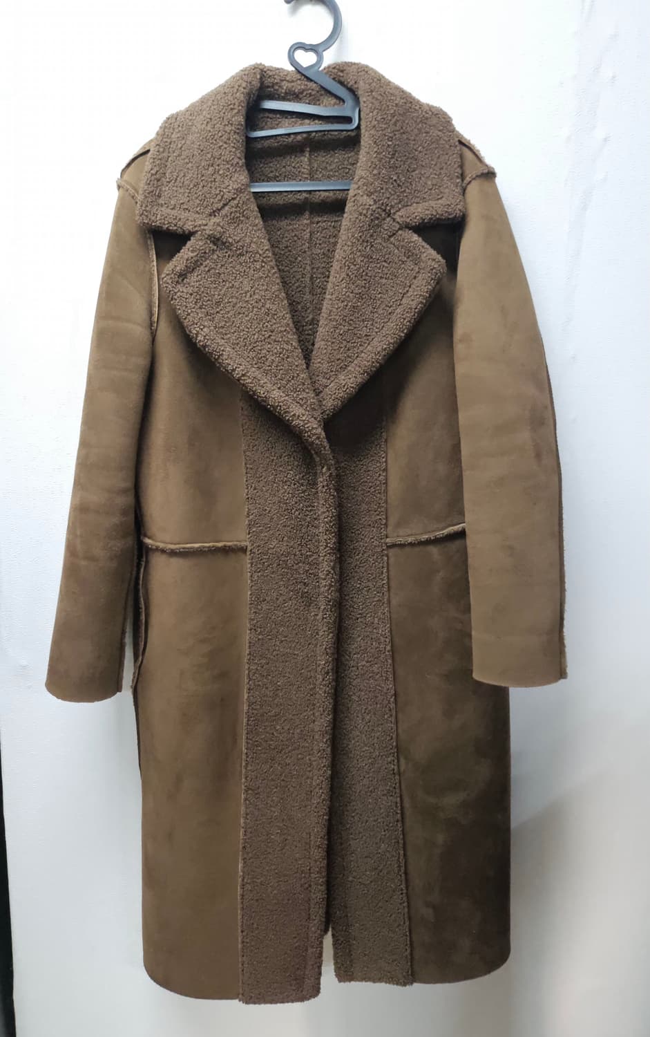 리버시블 카멜  뽀글이 무스탕  코트 L 상품이미지1