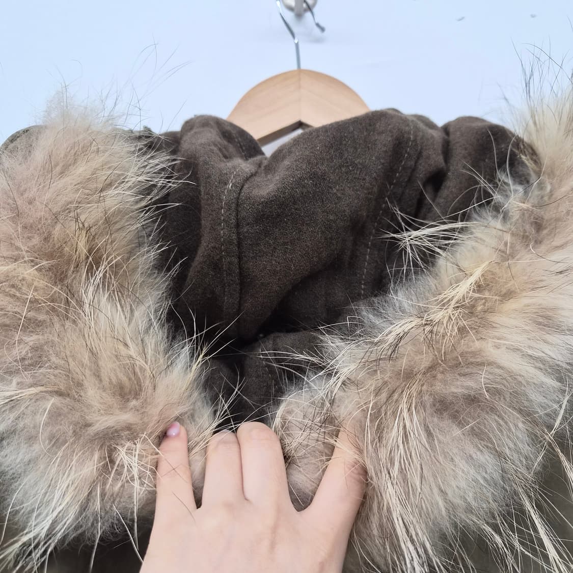 아비렉스 카키색 퍼 후드 야상 코드 남성 M 상품이미지8