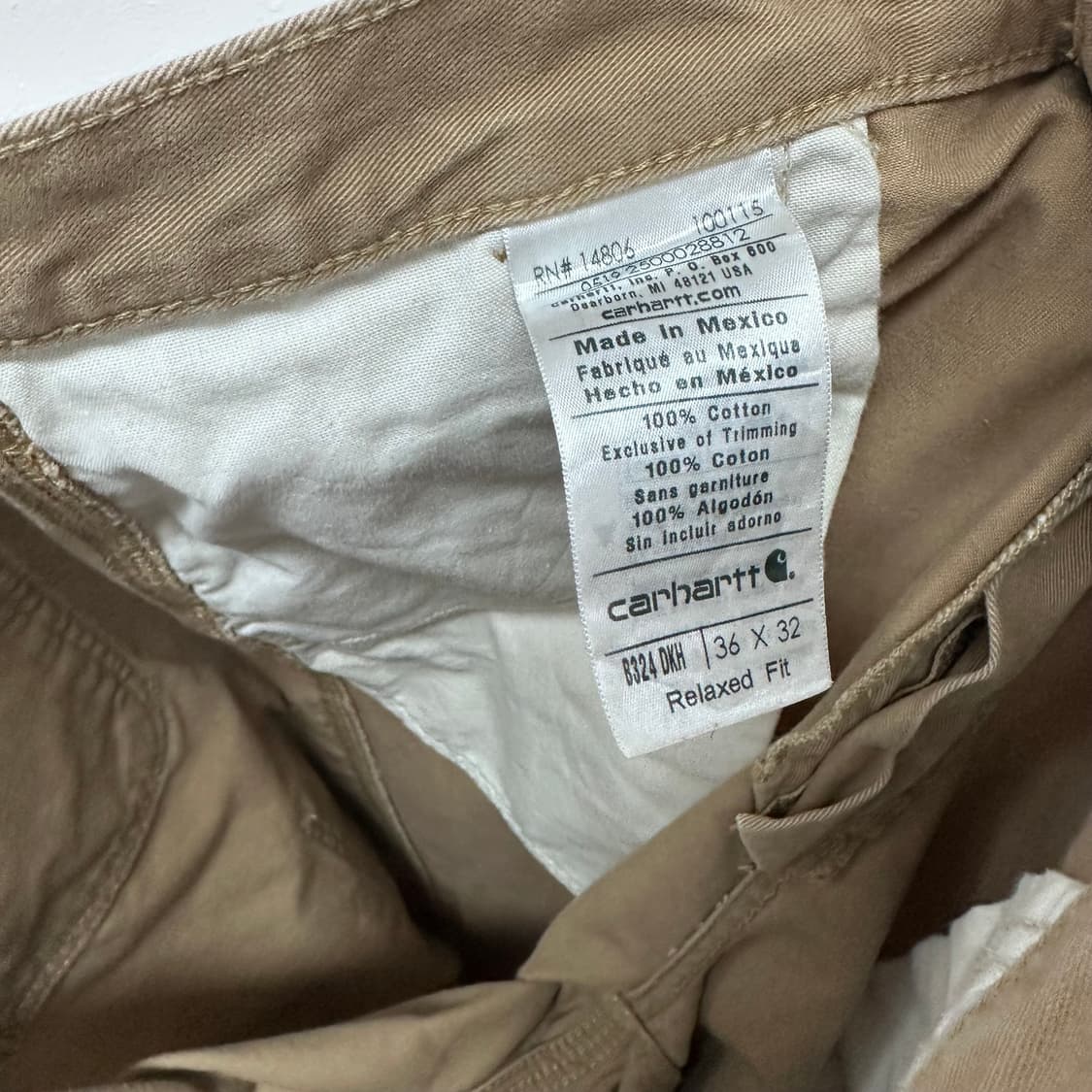 Carhartt 칼하트 카펜터 워크팬츠 베이지 36x32 J34 상품이미지9