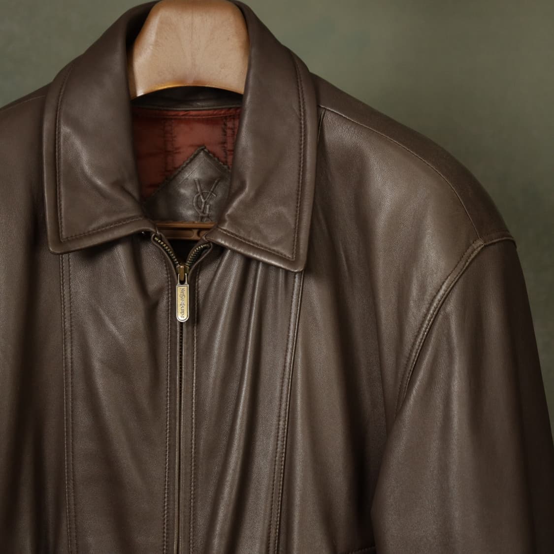 YSL 입생로랑 램스킨 퍼 탈부착 레더자켓 상품이미지1