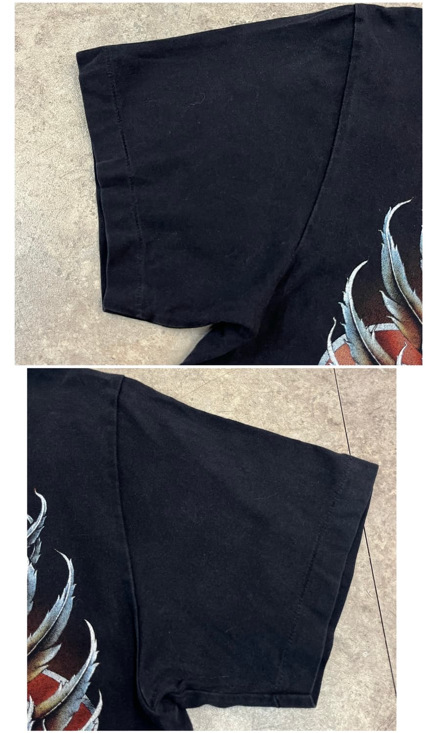 락이글 프린팅 반팔티 블랙 L #csz3965 상품이미지7