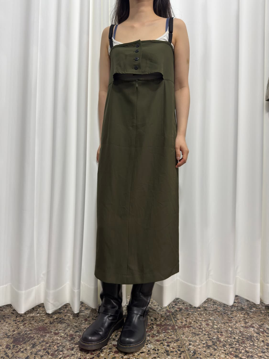 khaki cutout onepiece 상품이미지2