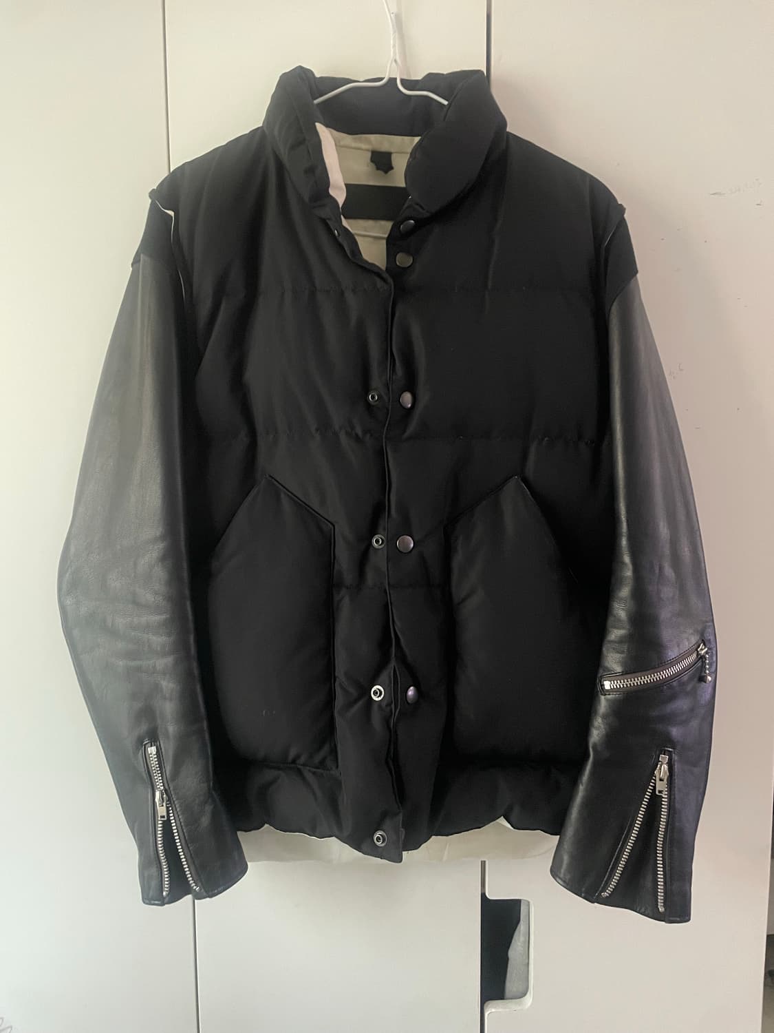 언더커버 08AW 레더슬리브 패딩 상품이미지1