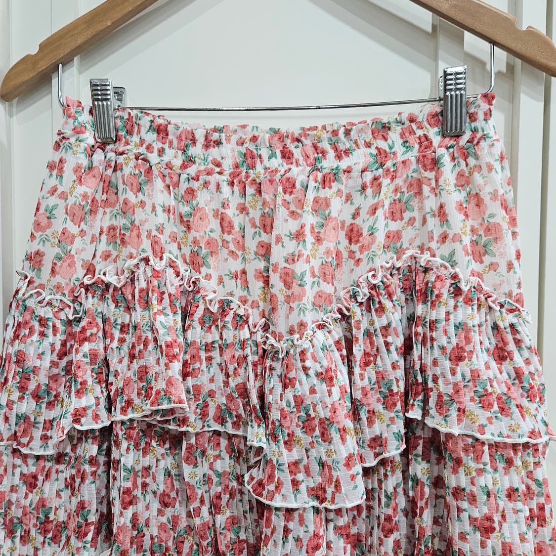 엑시즈팜 플라워 캉캉 쉬폰 스커트 상품이미지3