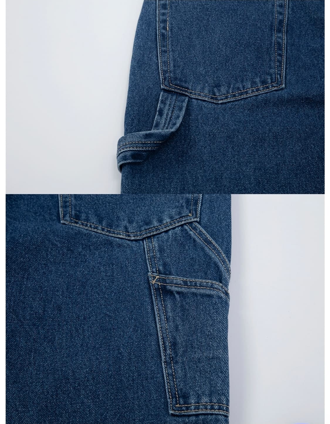 브랜드 빌보드 카펜터 와이드 인디고 데님팬츠 중청 청바지 남자바지 사계절 상품이미지9