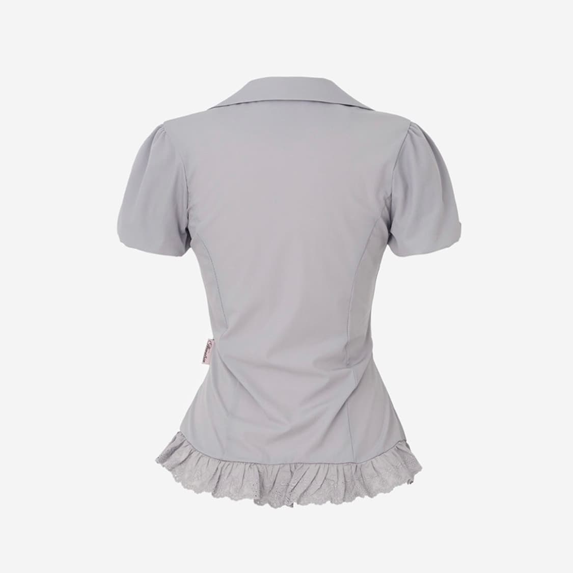 [S]뉴얼린 엠블럼  레이스 셔츠 그레이 상품이미지2