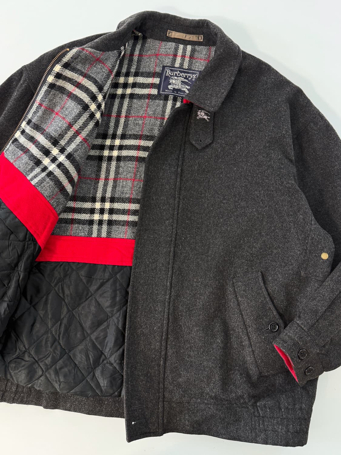 버버리 90‘s 오버핏 모직 블루종 자켓  상품이미지5