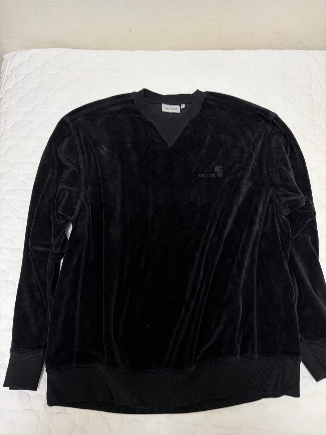 칼하트 윕 벨벳 블랙 스윗셔츠 맨투맨 상품이미지2