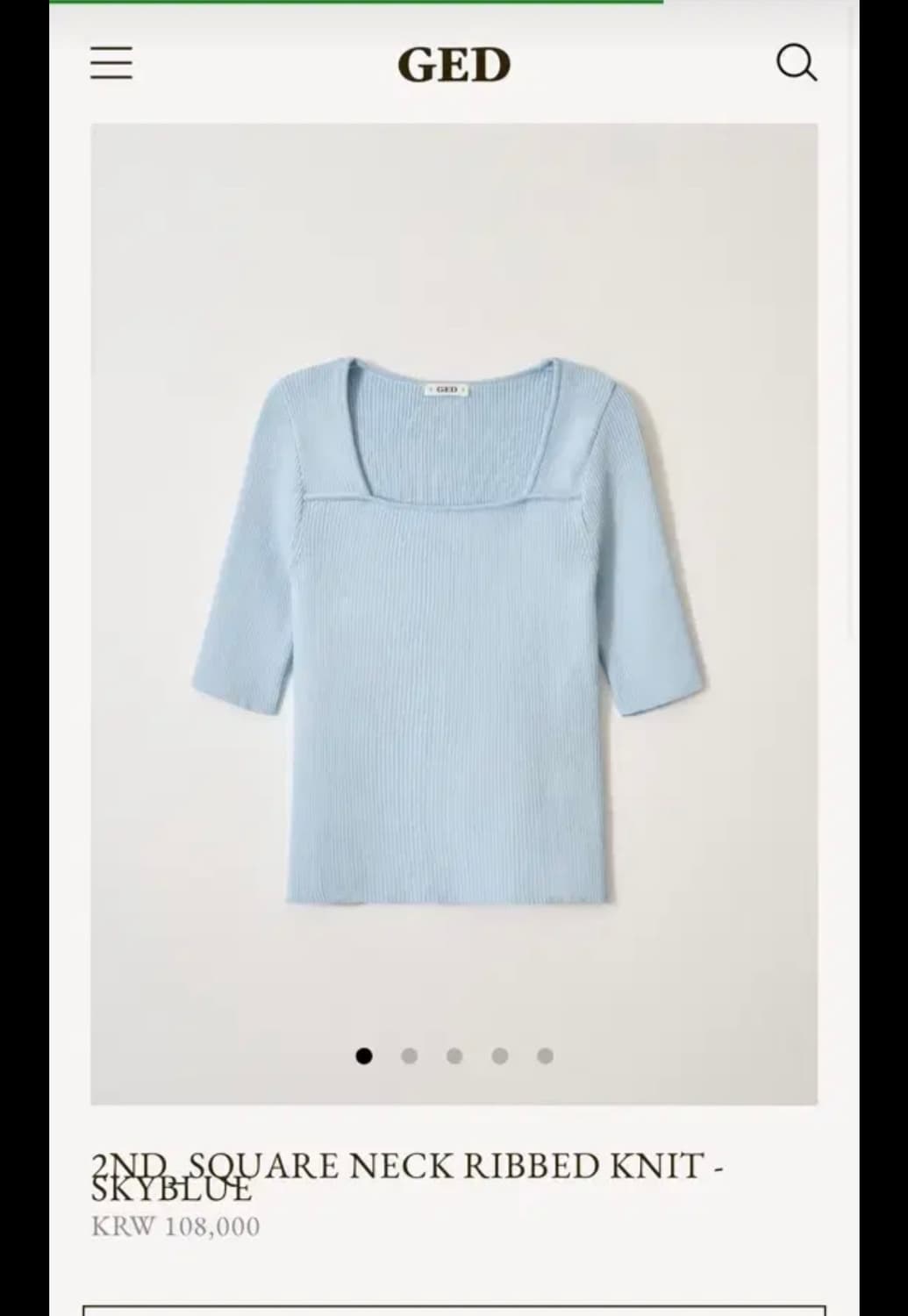 Ged 게드 스퀘어넥 니트 상품이미지3
