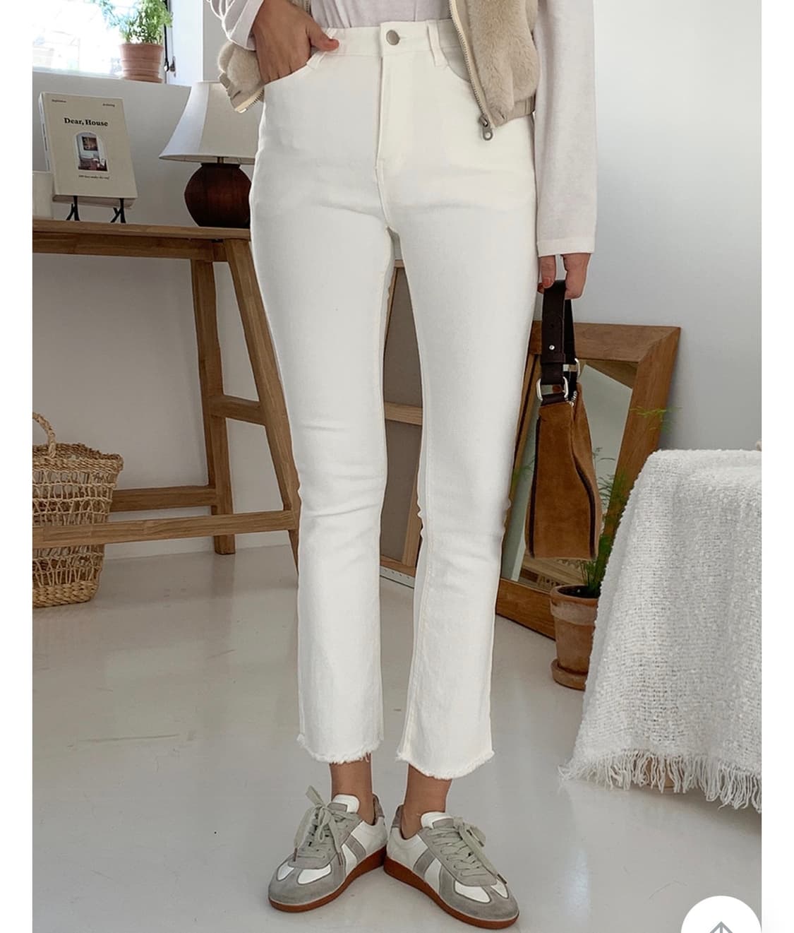 새상품 s 밑단컷팅 일자 팬츠 상품이미지1