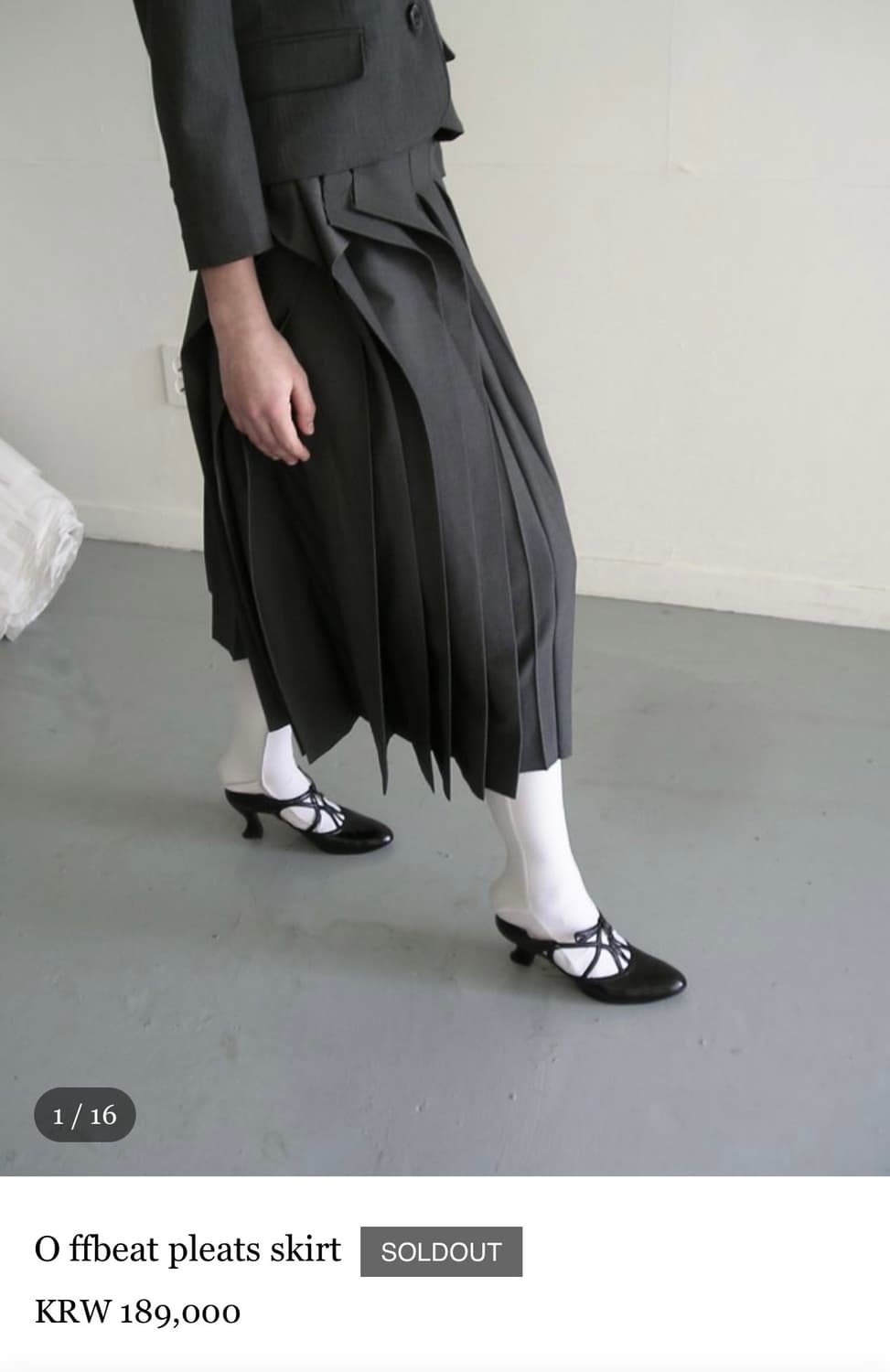 [새상품] eonts 에옹쓰 24 O ffbeat pleats skirt 상품이미지5
