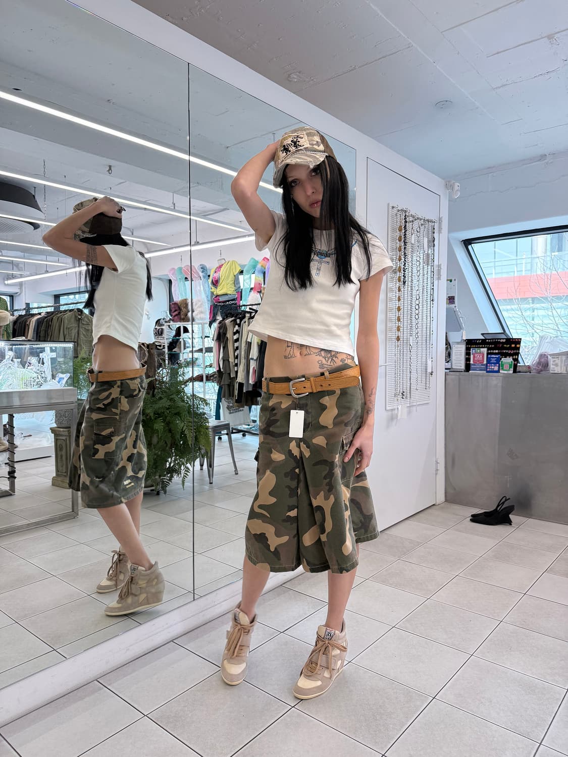 camo cargo skort 상품이미지3