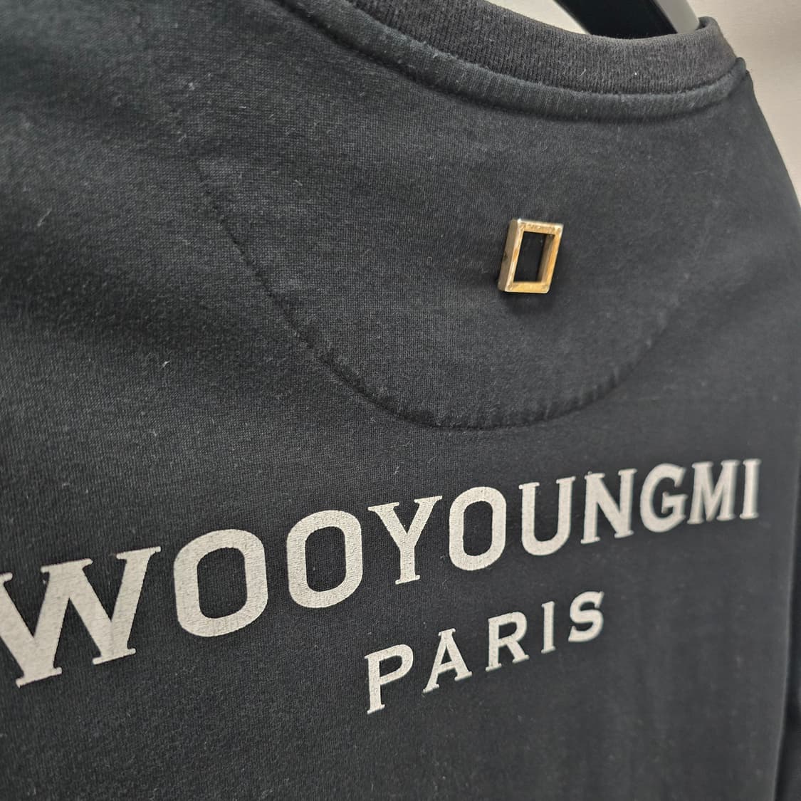 우영미 백로고 반팔 티셔츠 50사이즈 105 판매 상품이미지3