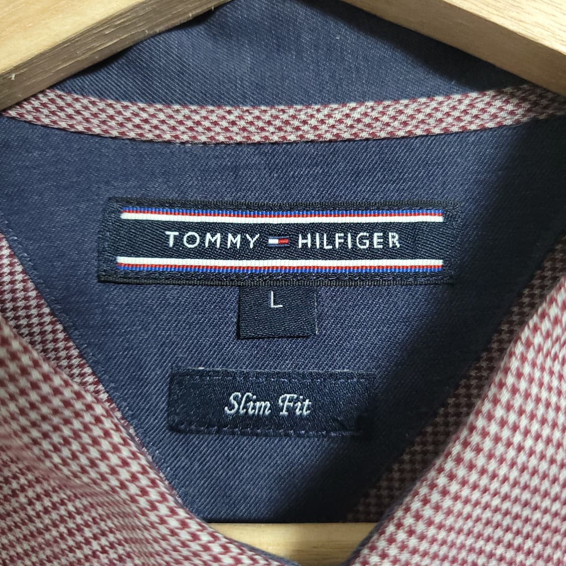 (L) 타미힐피거 긴팔 셔츠 남방 체크 패턴 슬림핏 상품이미지2
