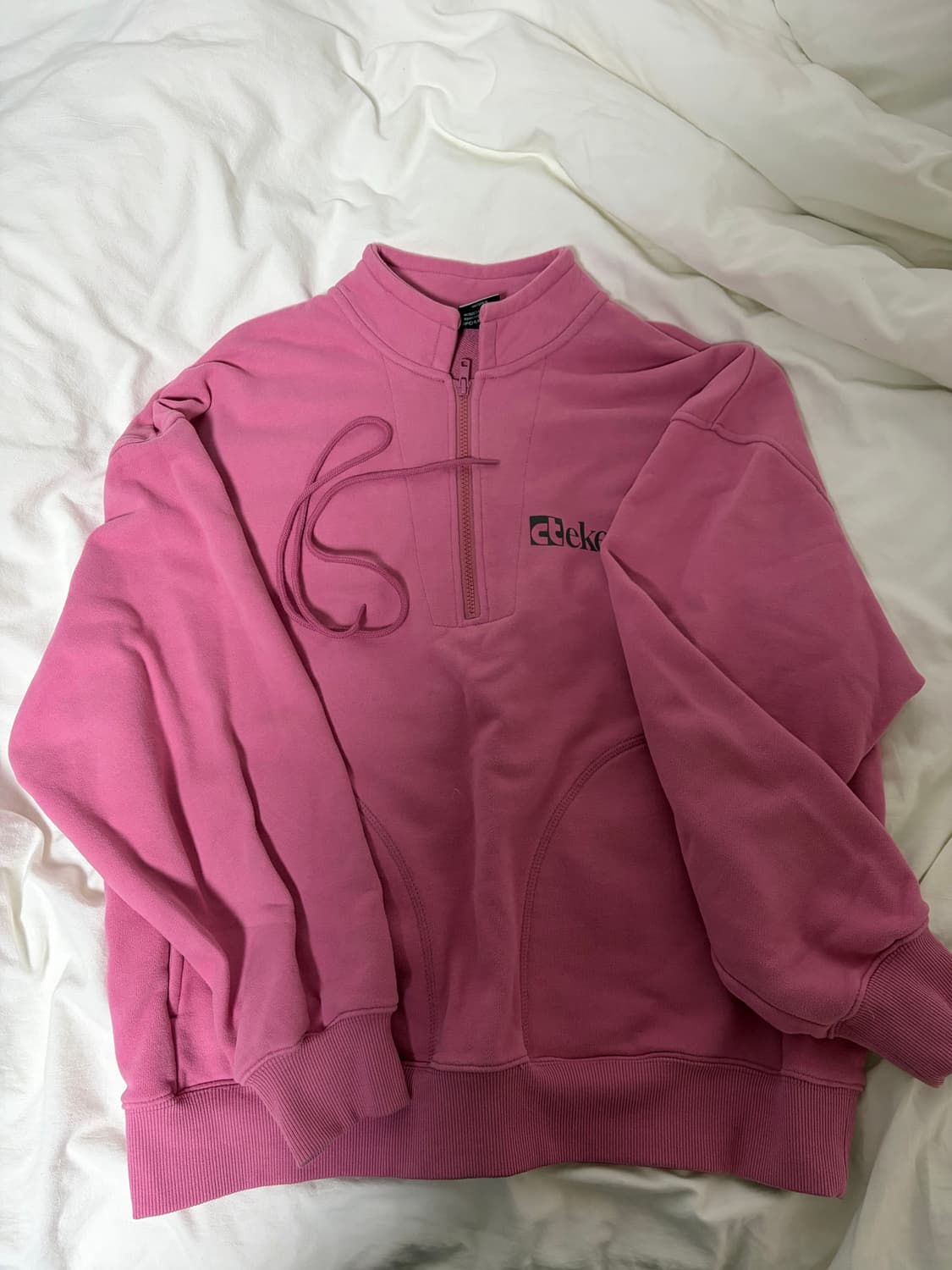테켓 플랜 하프집업 스웨트셔츠 핑크 M 상품이미지4
