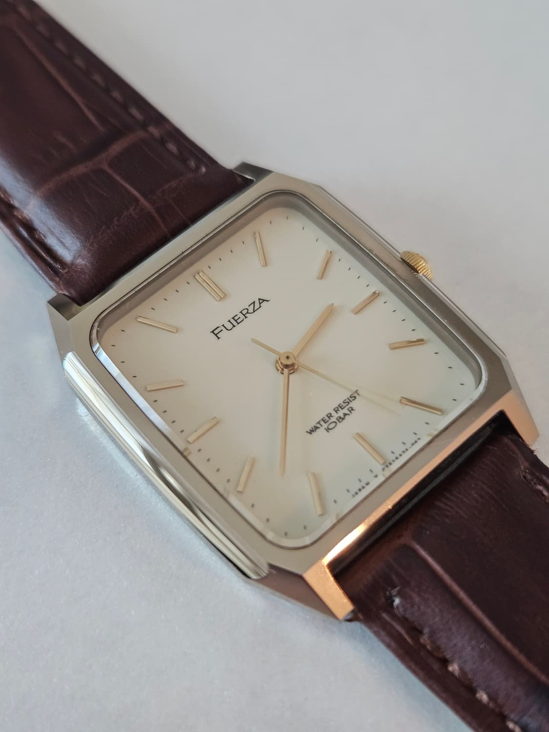 빈티지 오리엔트 FUERZA 사각 가죽 시계 상품이미지1