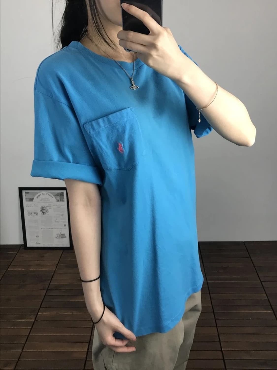 Polo Ralph Lauren Blue Pocket Tee 상품이미지3