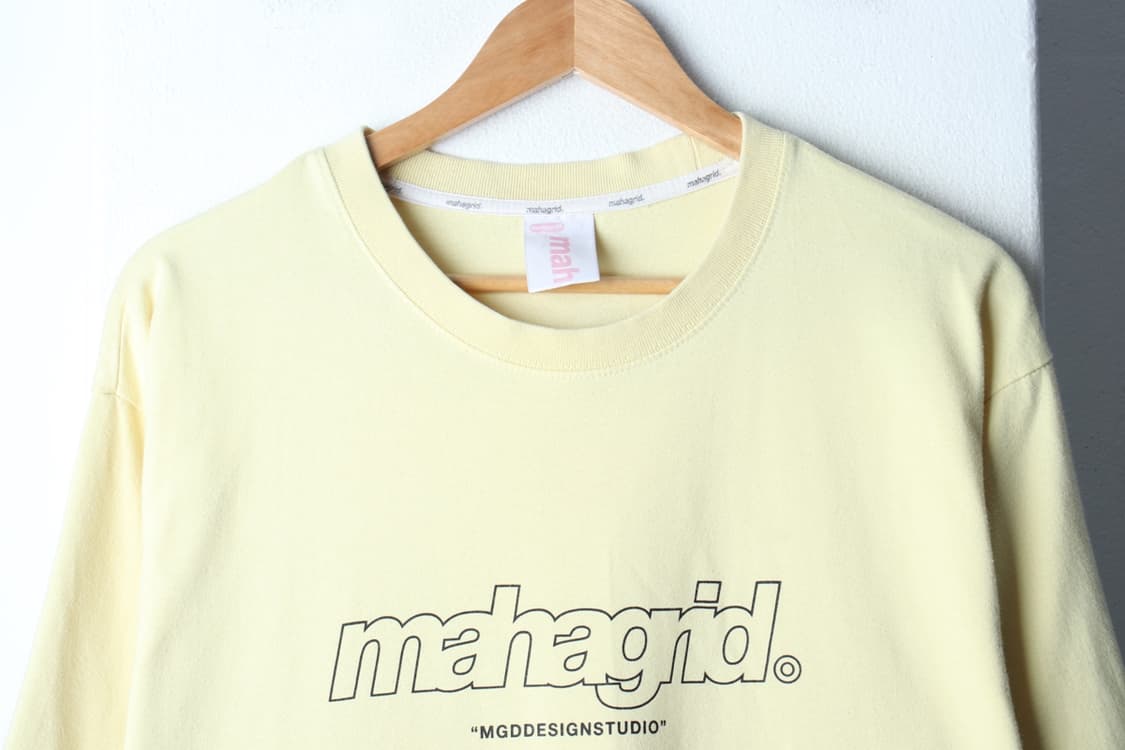 (L-XL) 마하그리드 반팔 티셔츠 빅로고 노랑 올드스쿨-H31405 상품이미지3