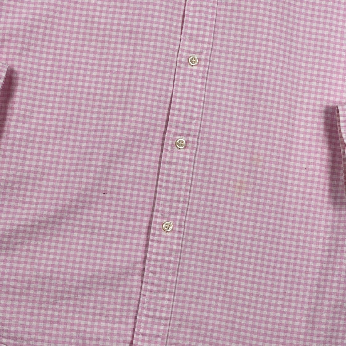 폴로 랄프로렌 포니 클래식 핑크 체크셔츠 (L) 상품이미지4