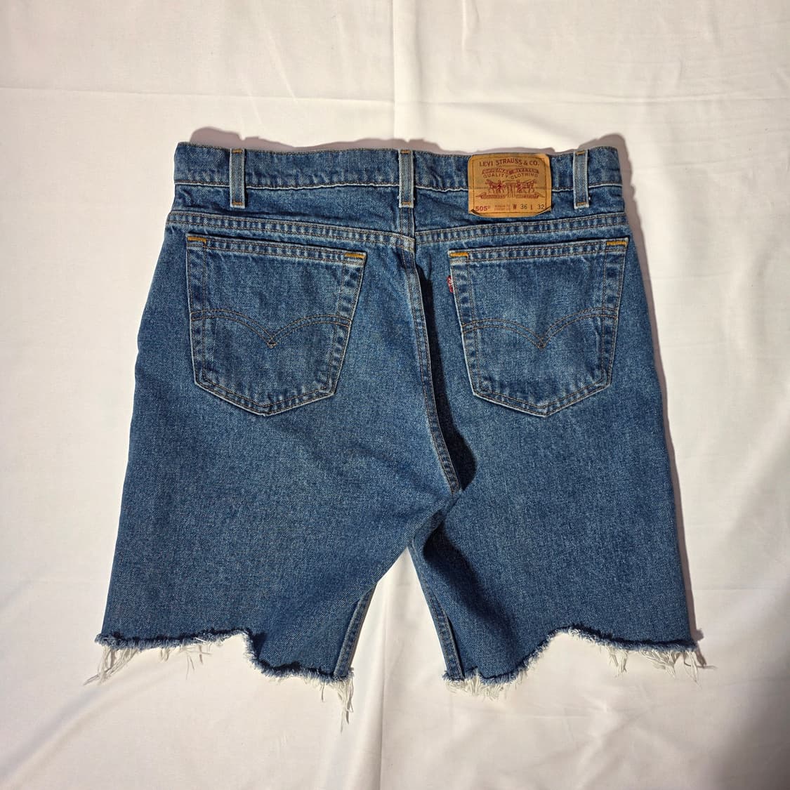 [W36L32]90s 리바이스 USA 505 컷오프 데님 팬츠 상품이미지4