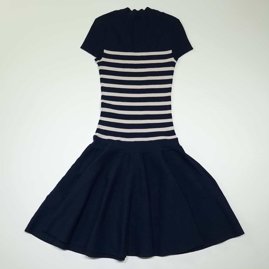 CL993 S 폴로 리브니트 스트라이프 네이비 원피스 상품이미지5