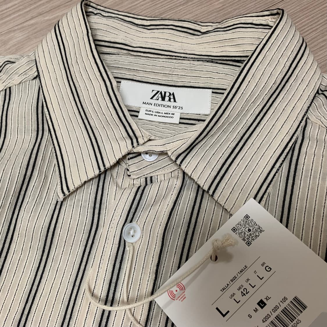 자라 스트라이프 자카드 셔츠 LIMITED EDITION 상품이미지10