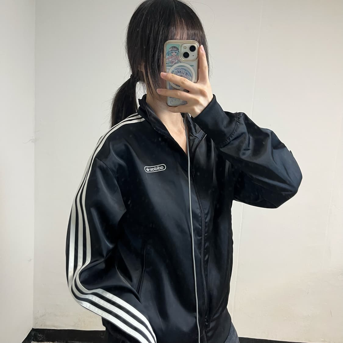 Adidas Satin Firebird Black Track Jacket 상품이미지2