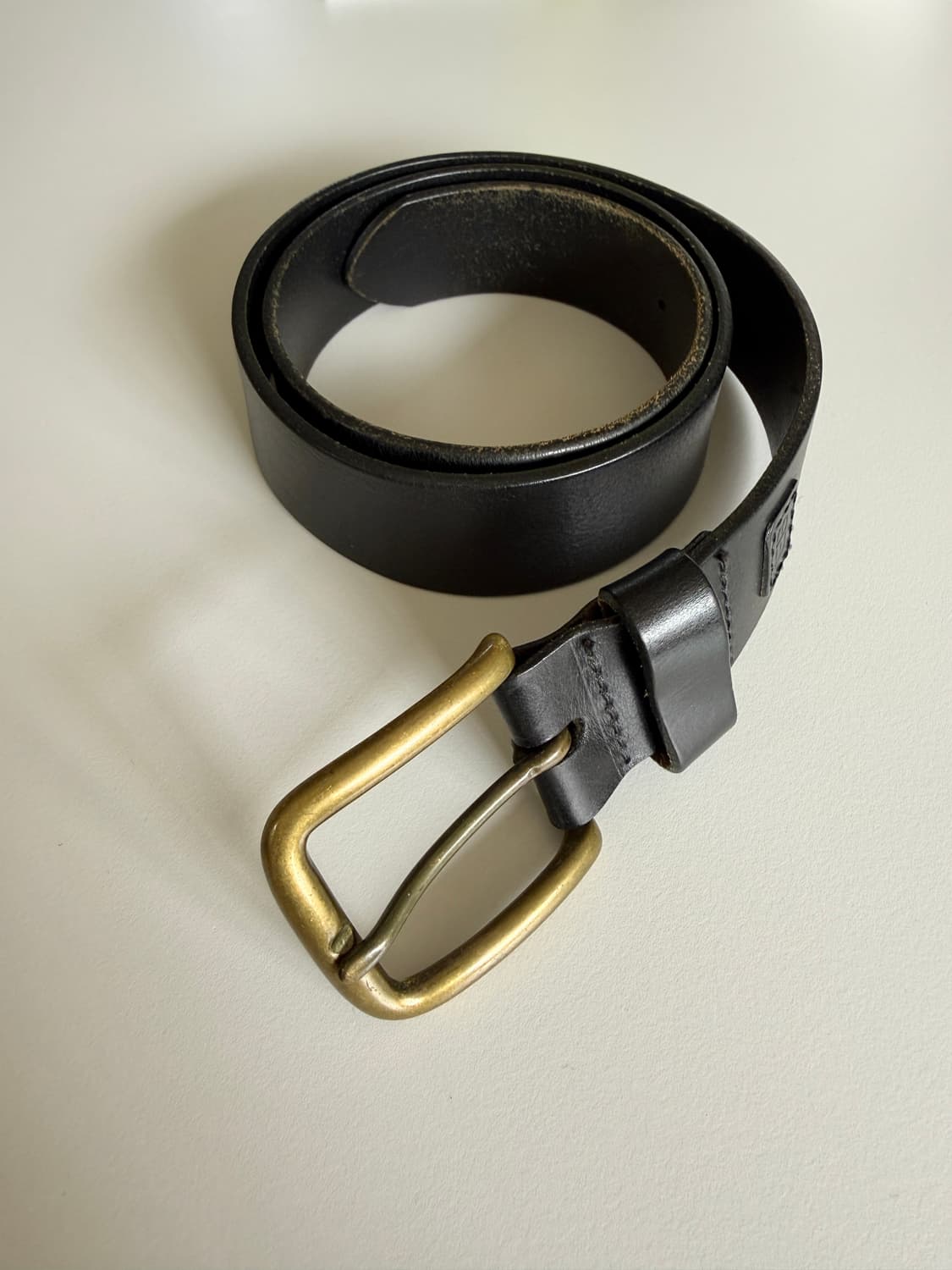 eddie bauer solid brass leather belt 상품이미지1