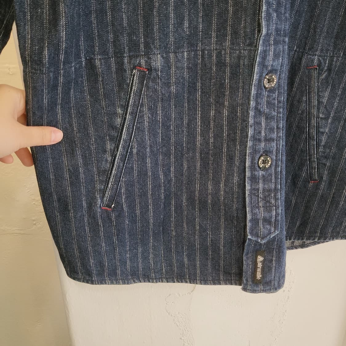 에어워크 재팬 빈티지 데님워크셔츠 셔켓 M사이즈 상품이미지5