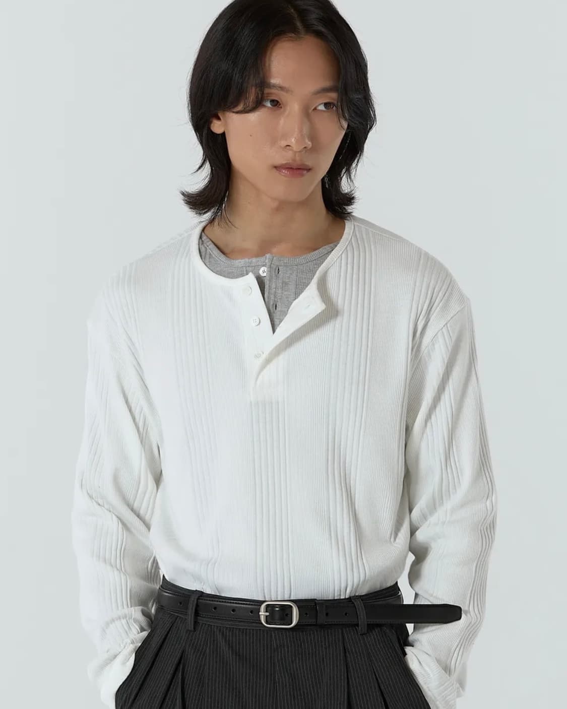 [새상품] 주앙옴므 헨리넥 롱슬리브 티셔츠 상품이미지3