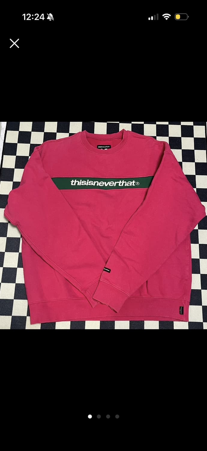 디스이즈네버댓 핑크 맨투맨 라지 상품이미지1