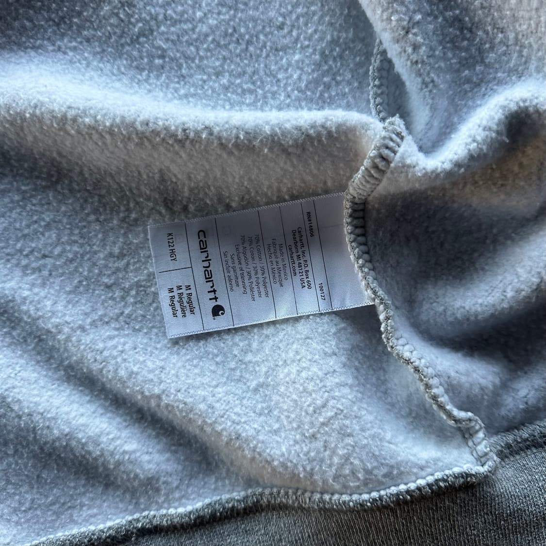 [M-L]칼하트 미드웨이트 그레이 후드집업 상품이미지8