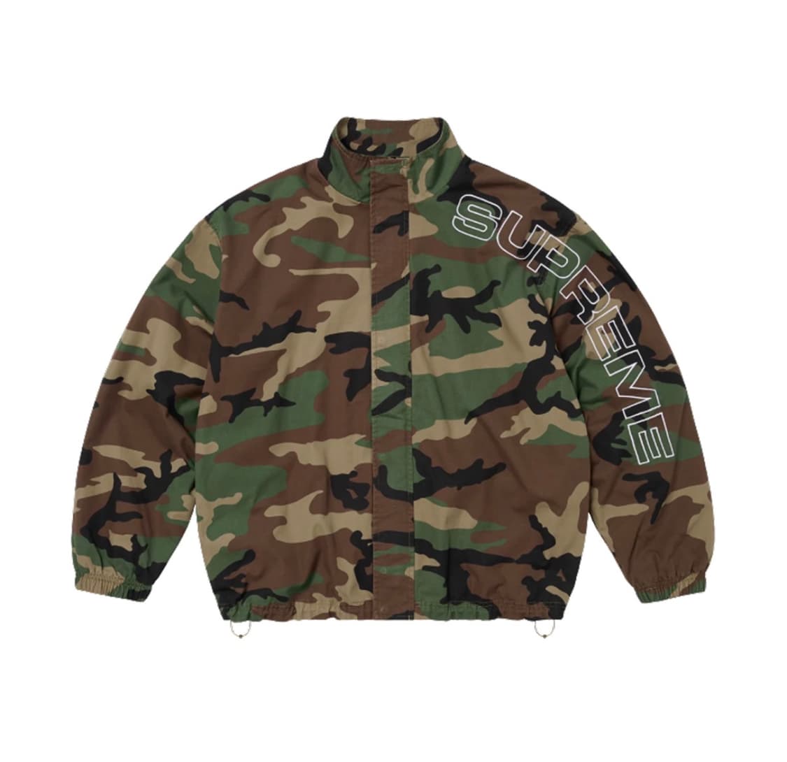 [L] 슈프림 스펠아웃 자수 립스탑 트랙 자켓 우드랜드 카모 - 25FW 상품이미지1