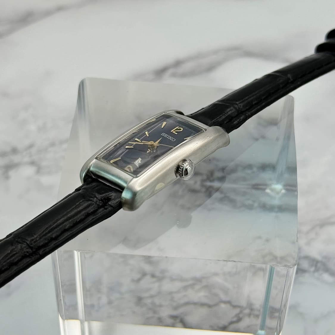 90's00's 빈티지 세이코 루키아 클래식 스퀘어 블랙 다이얼 워치 상품이미지4