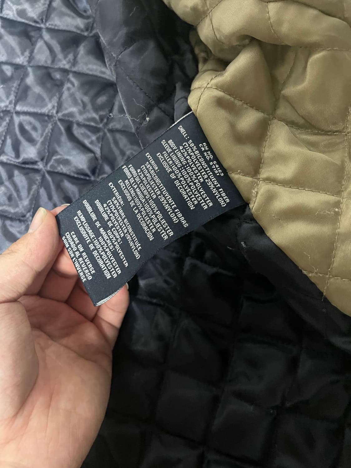 타미힐피거 베이지색 내부 퀼팅 해링턴 자켓 상품이미지3