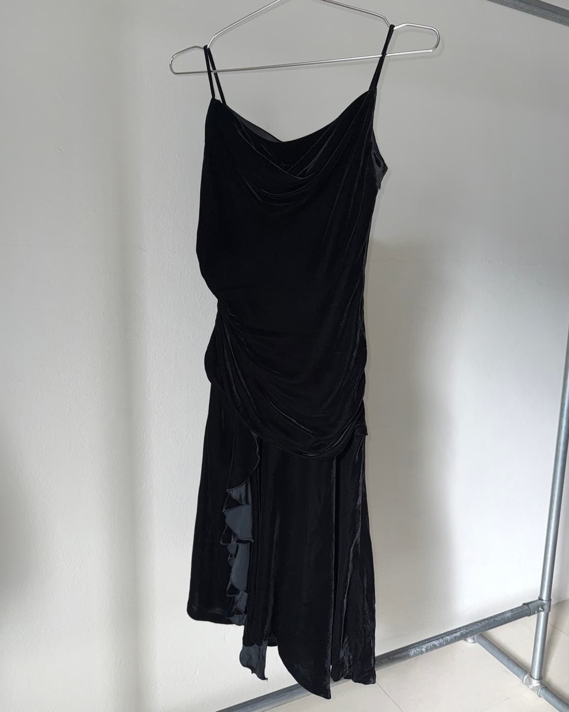 빈티지 벨벳 프릴 원피스 상품이미지3