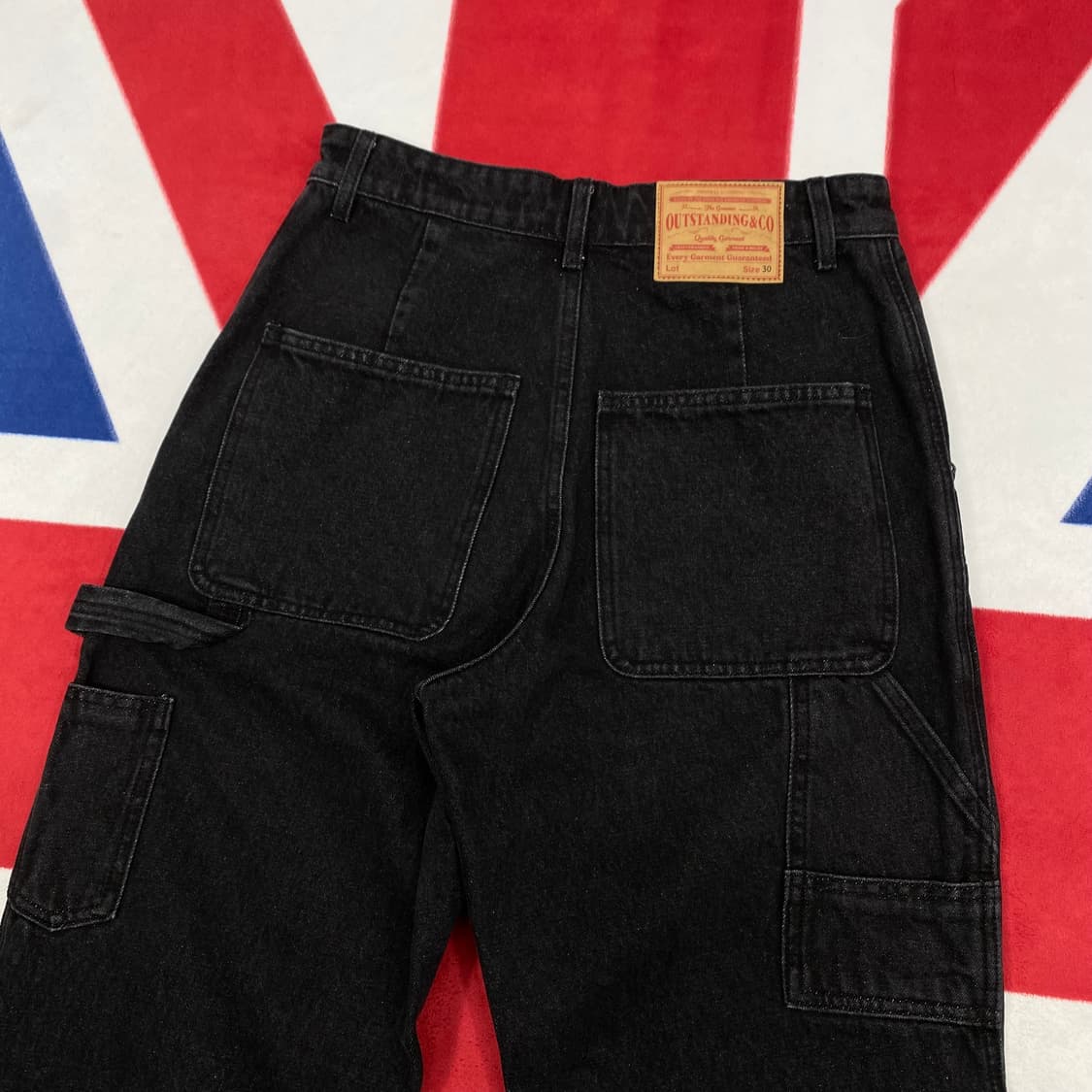 아웃스탠딩 더블니 흑청데님팬츠 30 상품이미지4
