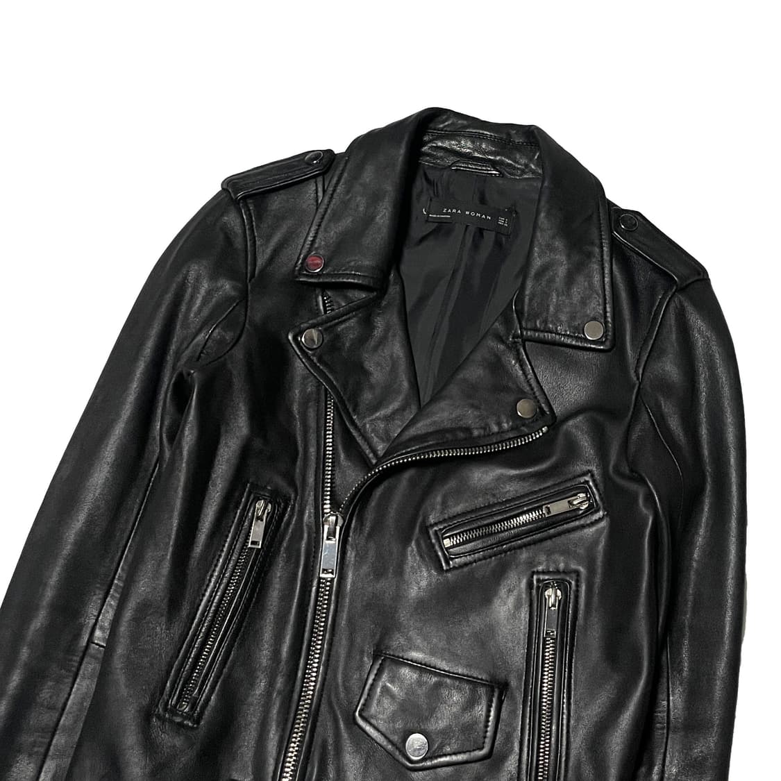 자라 여성 램스킨 라이더 자켓 상품이미지3
