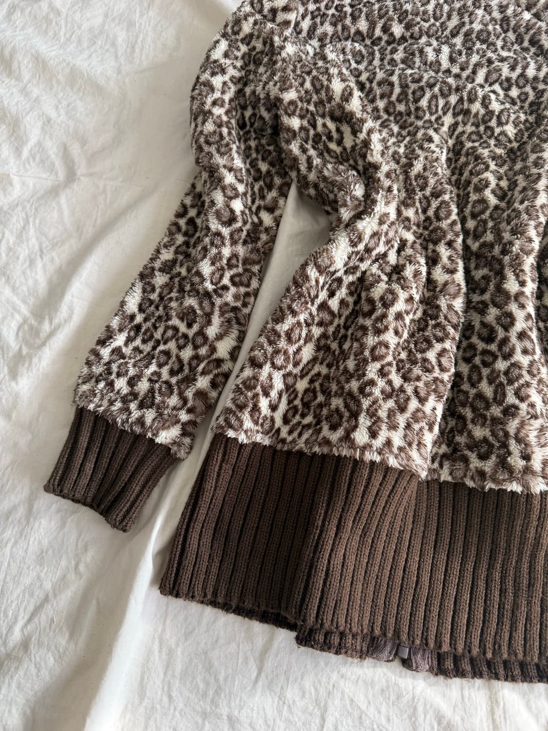 브라운 라떼갸루 갸루 호피 퍼집업 상품이미지6