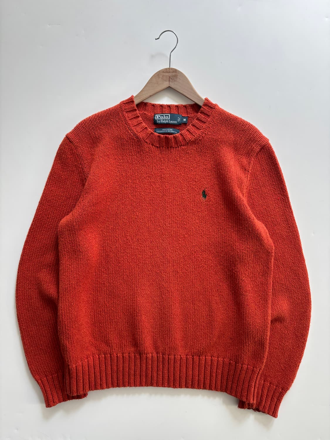 Polo 폴로 랄프로렌 오렌지컬러 그린포니 코튼 라운드넥 니트 상품이미지3