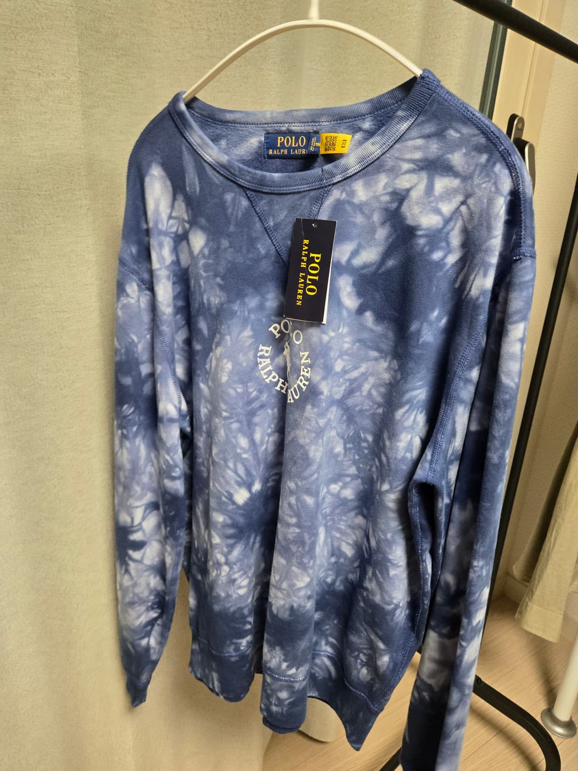 (새상품)폴로 랄프로렌 남성 맨투맨 M, 타이다이 네이비 클라우드 색상 상품이미지5