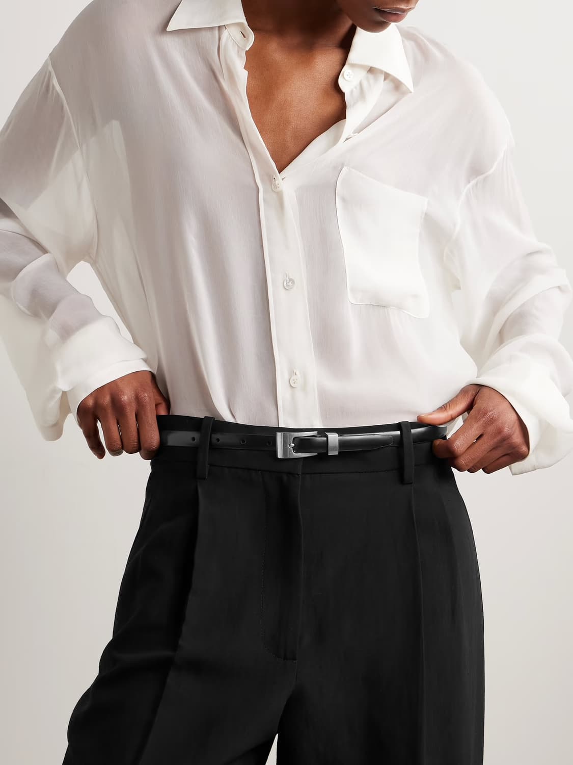 [85]더로우 Downtown 레더 벨트/블랙 상품이미지2