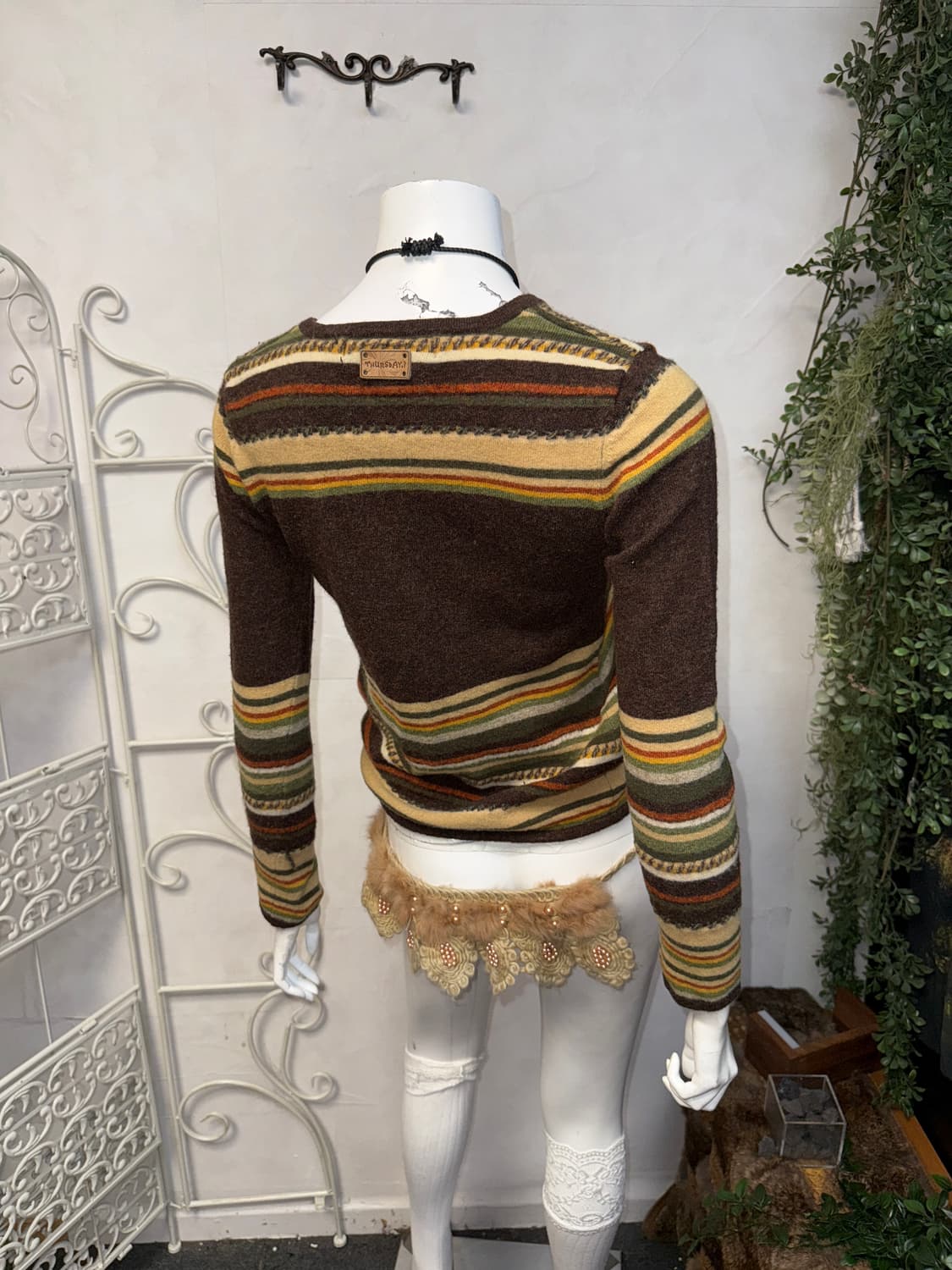 Thursday Island brown bohemian stripe 니트 상품이미지2