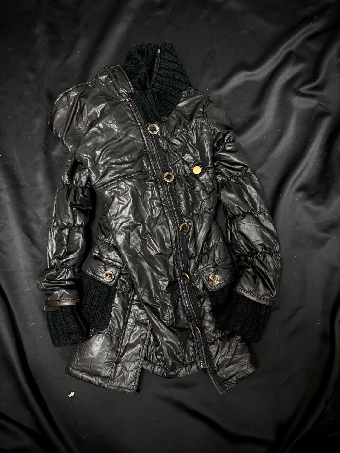 Rare Design Draped Padded Side Zip Detai 상품이미지5